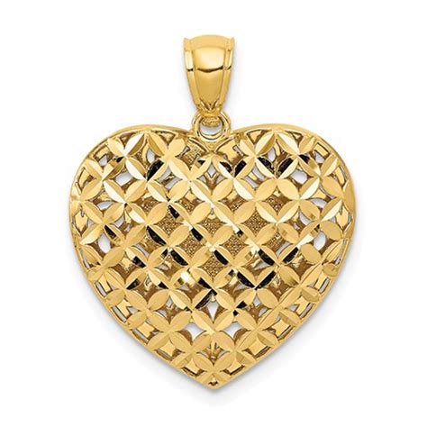 solid 14k gold heart necklace